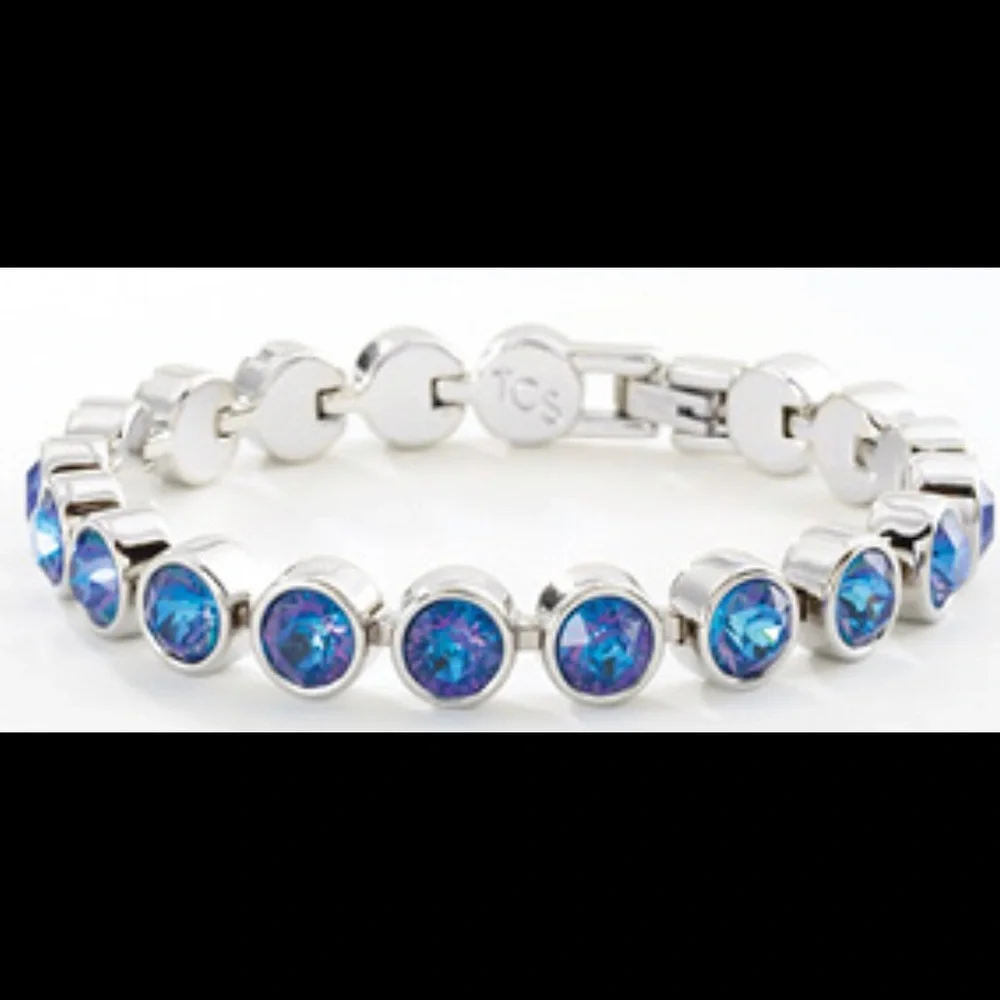 - Touchstone Crystal by Swarovski Royal Blue Delite Ice Bracelet NEW